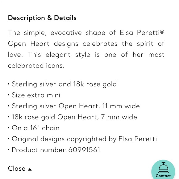 Tiffany Elsa Peretti Open Heart Necklace - Picture 6 of 6